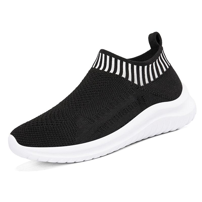 Sneakers walking casual couple shoes breathable fly-woven running shoes supply large size new socks thanks 36