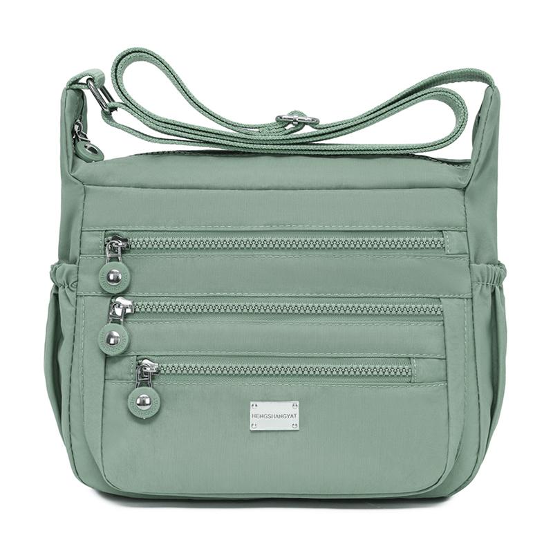 Large Capacity Water-Repellent Nylon Bag Women's Shoulder Crossbody Bag Multi-Pocket Middle-Aged Mother Bag