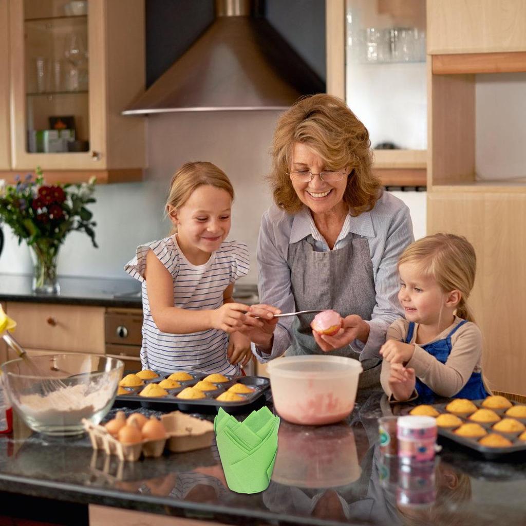 50 ks Sofistikované tulipánové formičky na muffiny Nepromastitelné košíčky na cupcakes na pečení Vánoce Svatba Narozeninová oslava