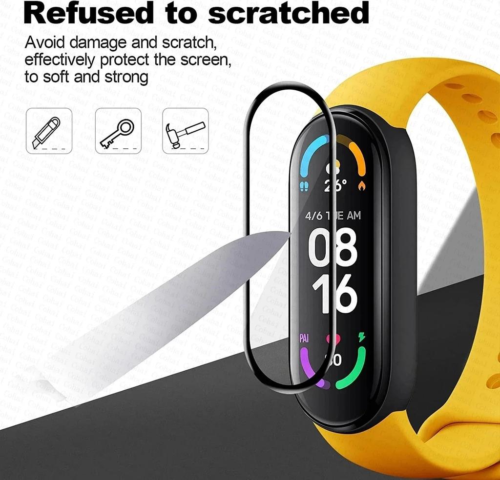 Screen Protector for Xiaomi Mi Band 10 9 8 3D Curved Protector Ultra-HD Coverage Anti-scratch Film for Mi Band 7 6 5 4 Cover