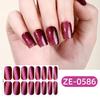 Glitter Nail Polish Strips with File Easy Apply Remove Self Adhesive Women Full Nail Sticker Home Manicure DIY Nail Art Decoration Wrap