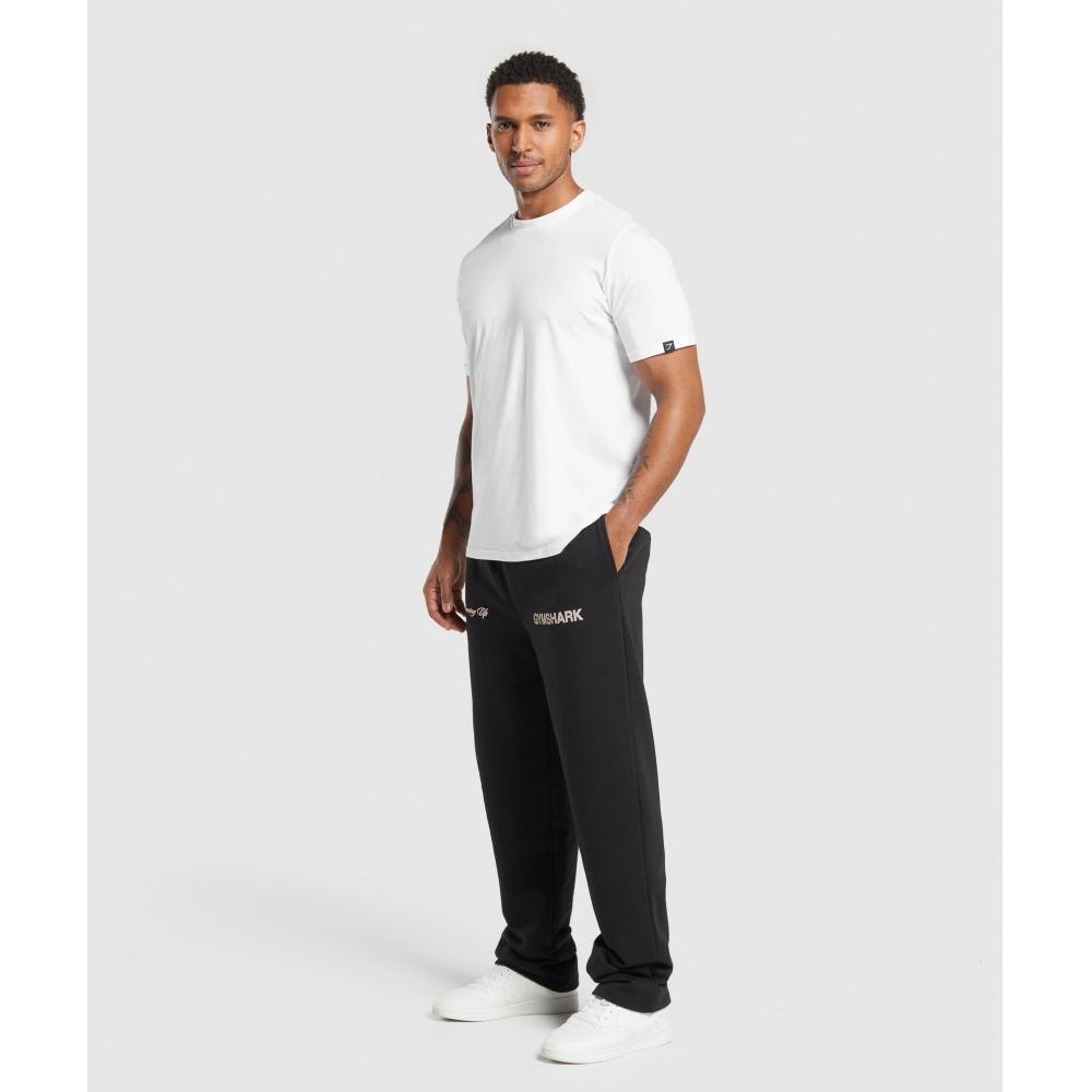 Gymshark Est 2012 Straight Leg Joggers Black A2c1v Bb2j