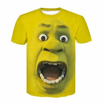 Herren 3D-Druck T-Shirt Persönlichkeit Lustiges Shrek T-Shirt Kurzarm Lässiges T-Shirt 2021 Neue Sommer Mode Streetwear
