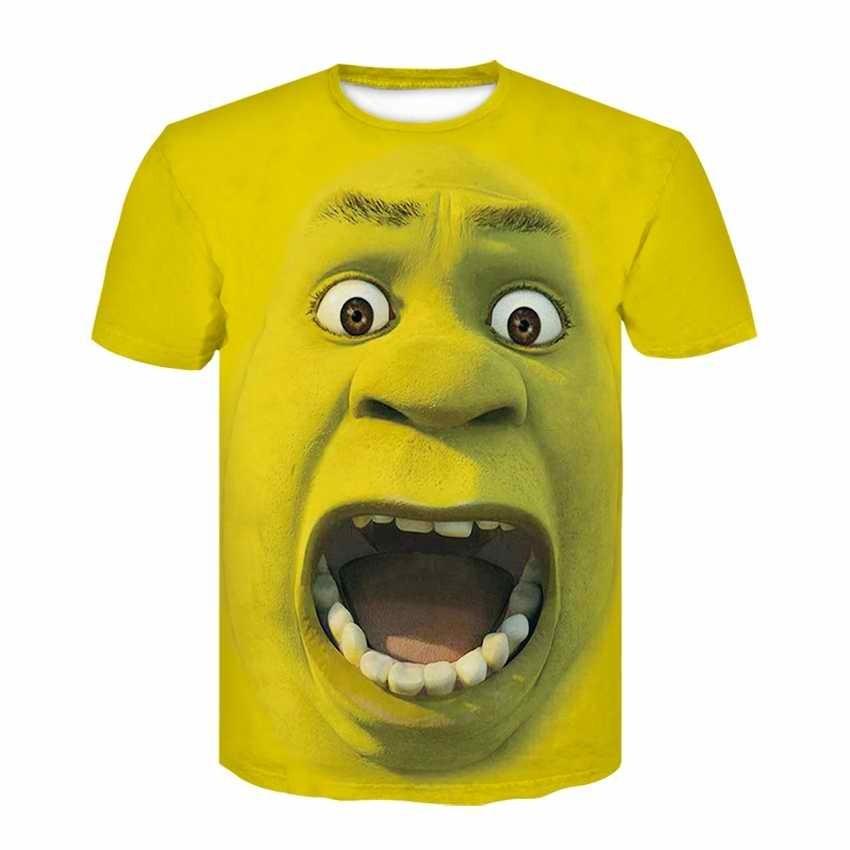 Men 3D Printed T-Shirt Personality Funny Shrek T Shirt Short Sleeve Casual T Shirt 2021 New Summer Fashion Streetwear