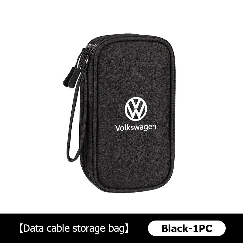 2026 Hot For Volkswagen VW Car Storage Bag Earphone USB Data Cable Travel Organizer For Volkswagen VW Polo Jetta Sagitar Magotan