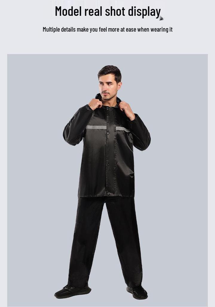Men's and Women's Waterproof Motorcycle Raincoat and Pants Set