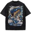 Pokemon Gengar Short Sleeve Tee Anime Washed Vintage Graphic TShirt Man Women Cosplay Casual Tops  Summer Yk Streetwear