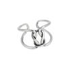S925 Sterling Silver Retro Blackened Ring: High-end European & American Style for Women