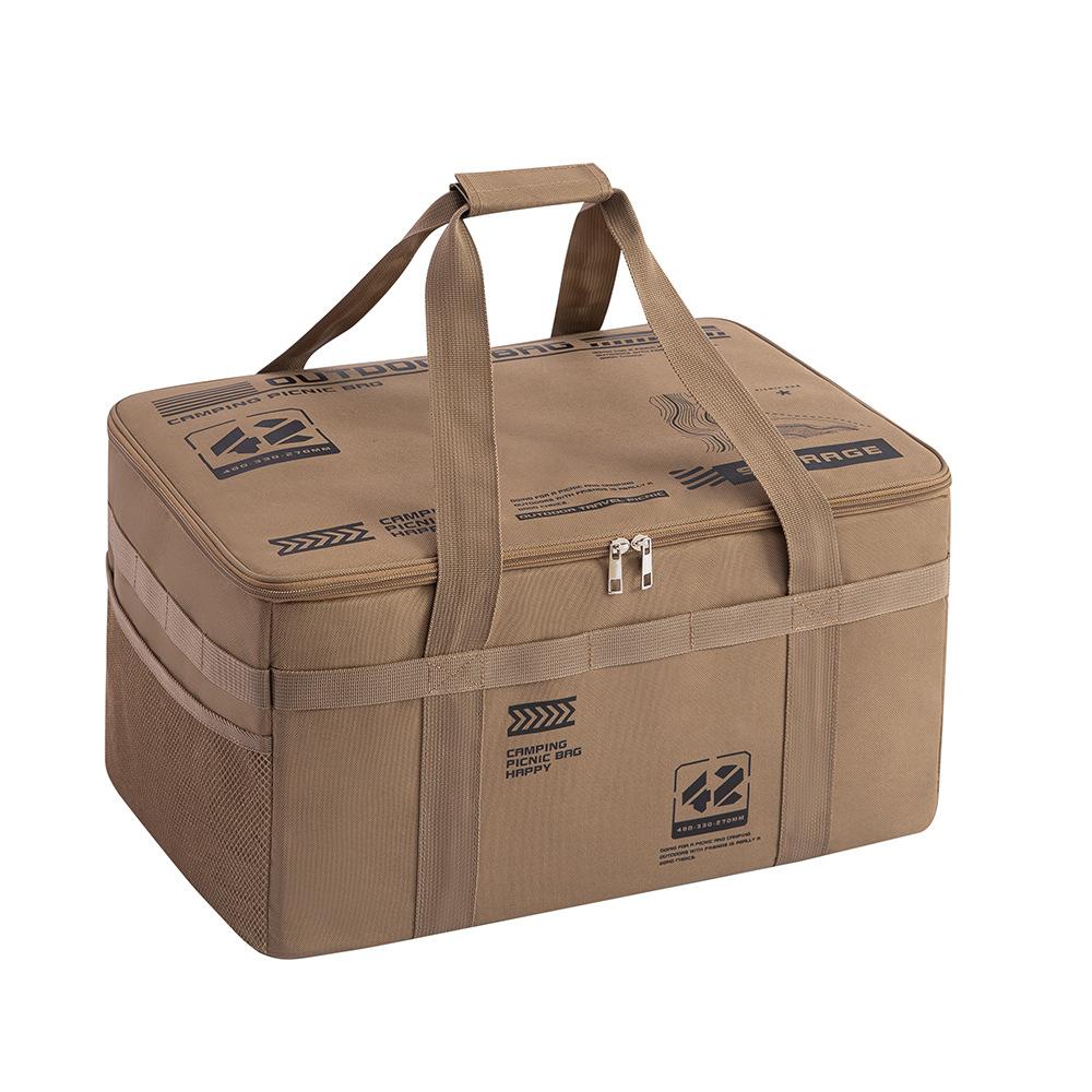 42L Outdoor Camping Storage Bag Large Capacity Picnic Bag Wear-Resistant Bottom Foldable Multifunctional Outdoor Gear Storage Bag