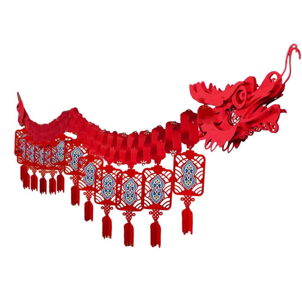 Chinese New Year 3D Dragon Ceiling Decoration Chinatown Dragon Ceiling Pendant for Window Shops Outdoor Chinese Theme Party Door