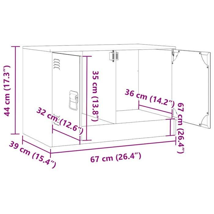VidaXL TV Stand Pink 67x39x44 Cm Steel, TV Bench, TV Unit, Multimedia Unit, TV Sideboard, Hi-fi Unit, Center of 841633