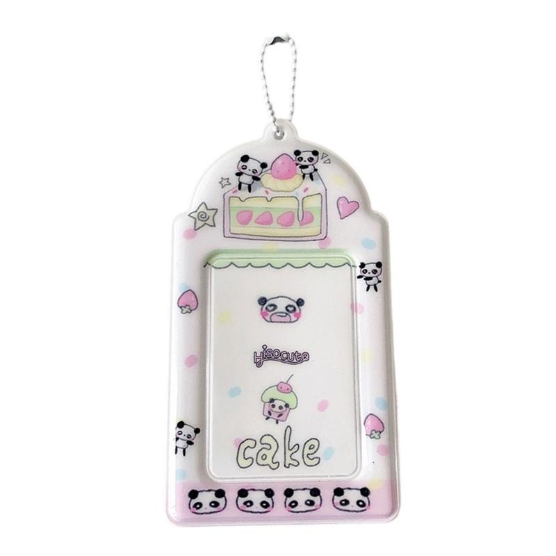 Photocard Holder Korean Popular Photo Card Holder with Keychain ID Cards Holder Pendant Keychain Student Card Sleeves