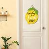 Funny Summer Lemon Signs Cartoon Welcome Hanging Board Lemon Wall Ornaments  For Home Room Party
