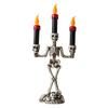 Halloween Skull/ Lamp Bar Shopping Mall Layout Props Candlestick Ornaments Candle Lamp Window Ornaments Luminous Night Light
