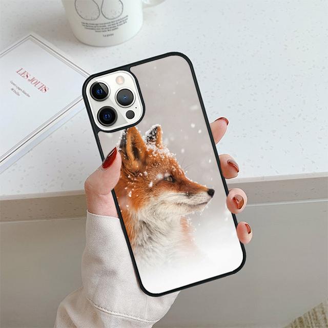 Fox Animal Pattern Phone Case For iPhone 17 Air 14 15 16 13 12 Cover For Apple 14 15 16 Pro Max Plus Coque