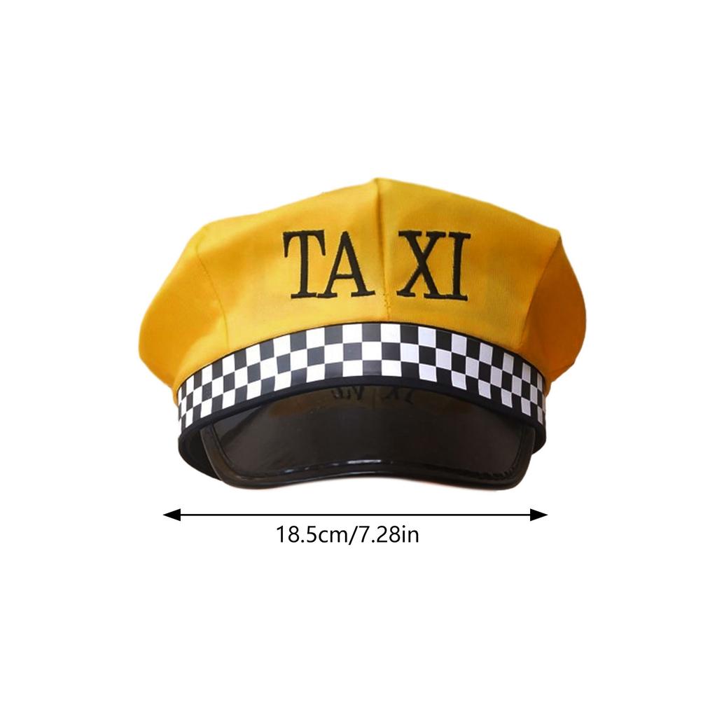 Cosplay Cab Driver Hat for Female Taxi Driver Cap Bachelorette Party Costume Large Brim Uniform Cap Role Play Headwear