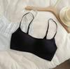 Xiaohongshu popular thin shoulder strap low neck foundation non-marking small chest gathering underwear women's no steel ring invisible bra cover