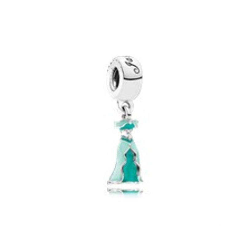 New copper Classic Princess Dress Castle Exquisite Charm Bead Pendant, Suitable for Authentic Bracelets Do It Yourself Womens Jewellery