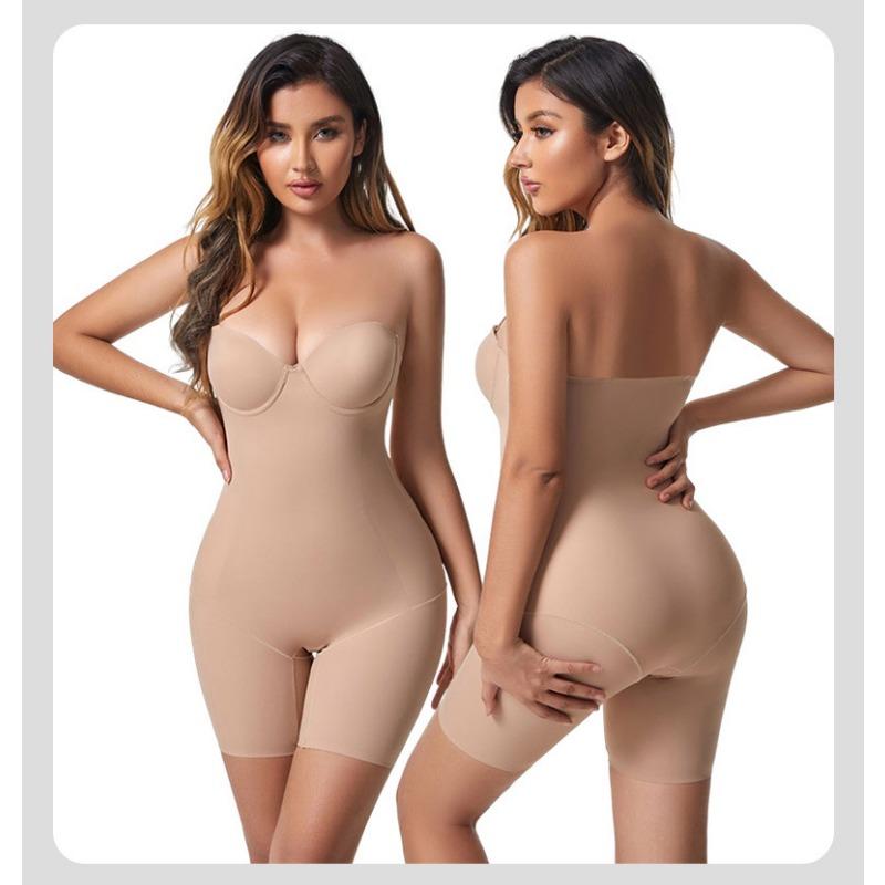 Sieviešu bezlencīšu plāns viengabala bezšuvju shapewear