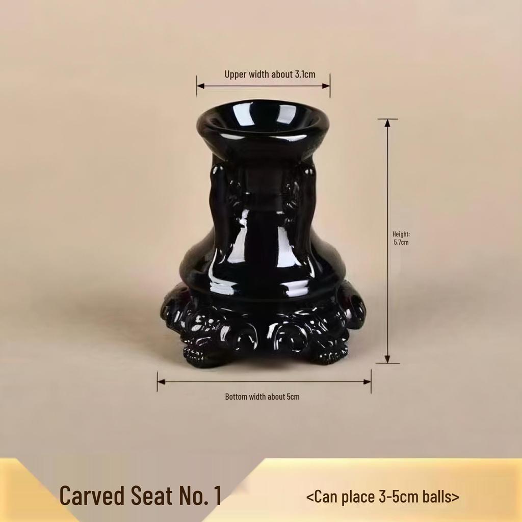 Black Resin High-Grade Crystal Ball Display Stand