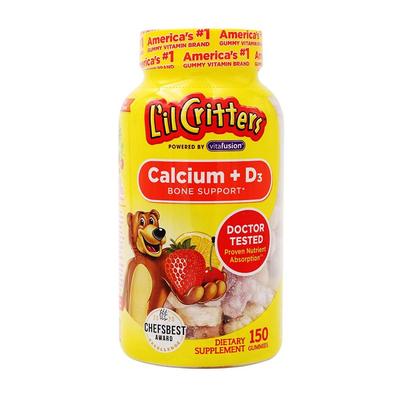 Calcium + Vitamin D3 Bone Support Assorted Fruits, 150 Gummies