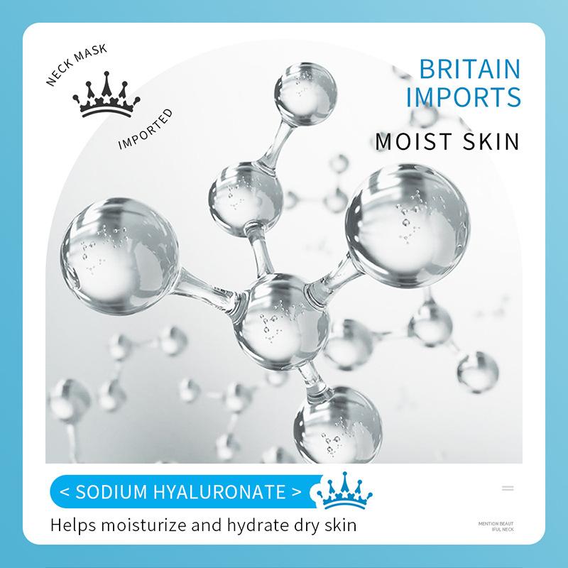 5pcs máscara facial de pescoço levantam e iluminam as linhas do pescoço máscara de pescoço