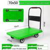 Foldable Silent Flatbed Hand Truck - Portable Plastic Cart for Household Cargo Hauling