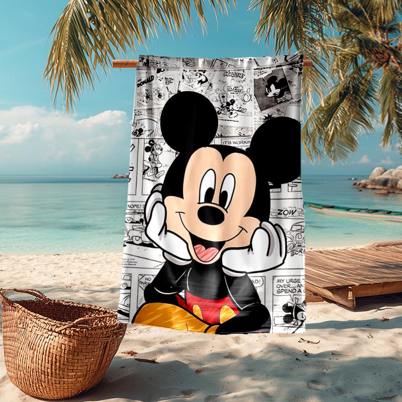 Ultra-Soft Beach Towel with Mickey Theme,Ideal for Pool - Camping, Diving - Perfect Travel Essential, Vibrant Beach Towel.