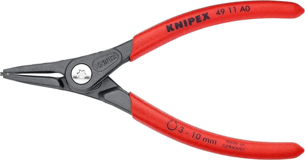 Alicates de Precisão para Anéis Elásticos KNIPEX para Eixos Retos 4911-A0, (SB)