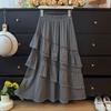 Women's Spring Sweet Multi-Layered Ruffle Skirt - Elastic Waist, Slimming, Versatile