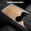 For Tesla Model 3 Y - Center Console Panel Sticker Wood Grain Film Carbon Central Control Cover Car Interior Accessories