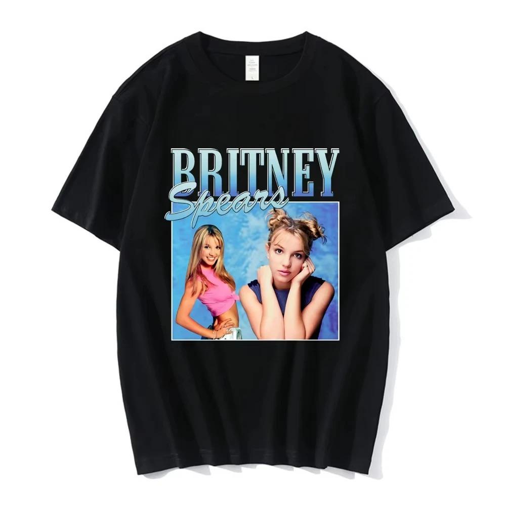 Britney Spears 90s Retro Style Poster Graphic Print Tshirt Streetwear Hip Hop Fashion Tops Men Women Oversized Summer New Tees