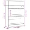 VidaXL Bookcase Artisan Oak 80x24x109 Cm Engineered Wood, Bookshelf, Book Holder, Book Support, 857843