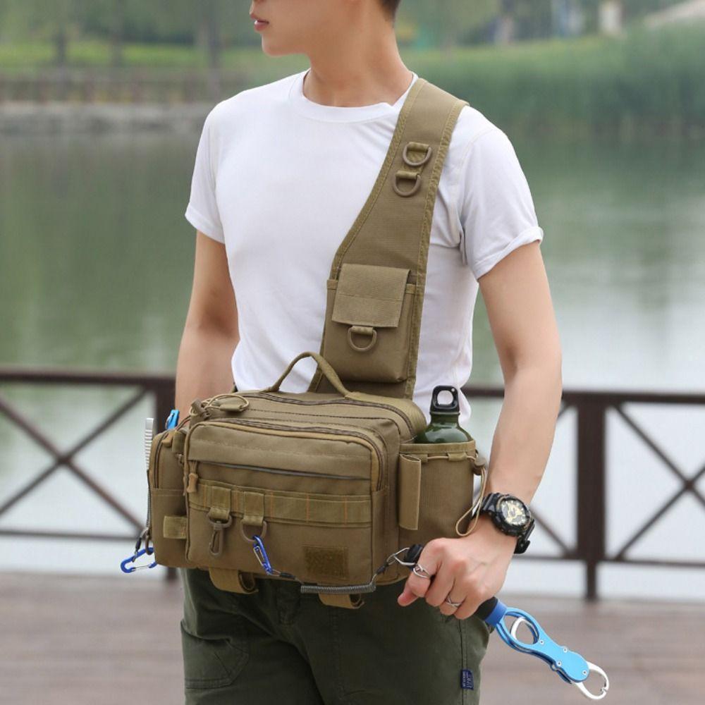 Waterproof Fishing Lure Backpack Waist Fanny Fishing Rod Lure Bag  Outdoor Camping