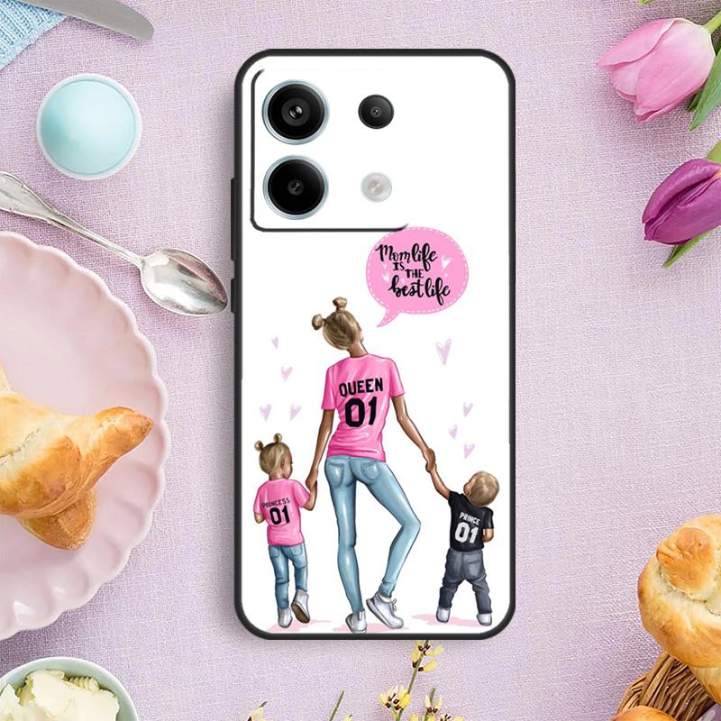Baby Mom Girl Queen Case For Xiaomi Redmi Note 15 Pro Plus 10 11 12 13 14 Pro Cover For Redmi 14C 15C 12C 10C 13C