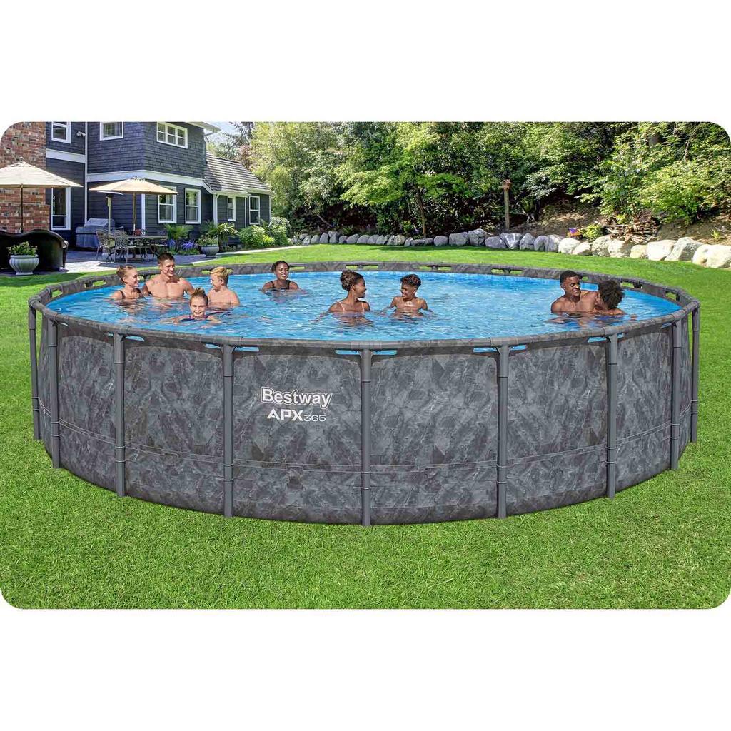 Piscină de grădină cu cadru 610 X 132 Cm 11-în-1 Bestway 561Ke