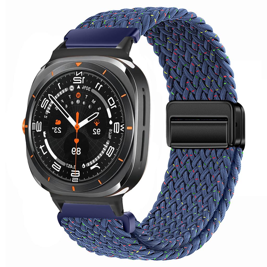 For Samsung Galaxy Watch 7 Ultra Strap 47mm Accessories Magnetic Nylon Braided sport Bracelet Correa Galaxy Watch 7 Ultra Band