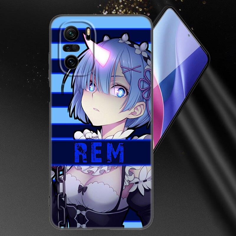 Anime Cute REM Phone Case For Xiaomi Mi POCO X3 NFC GT M4 M3 12 11T 10T Pro A3 11 Lite NE 5G 12X 11i F3 Soft TPU Black Cover
