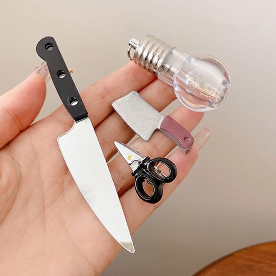 Girl Hair Pin Funny Imitation Scissor Knife Design Side Bang Hair Clip Stable Grip No Damage Small Hairpin Hair Accessory