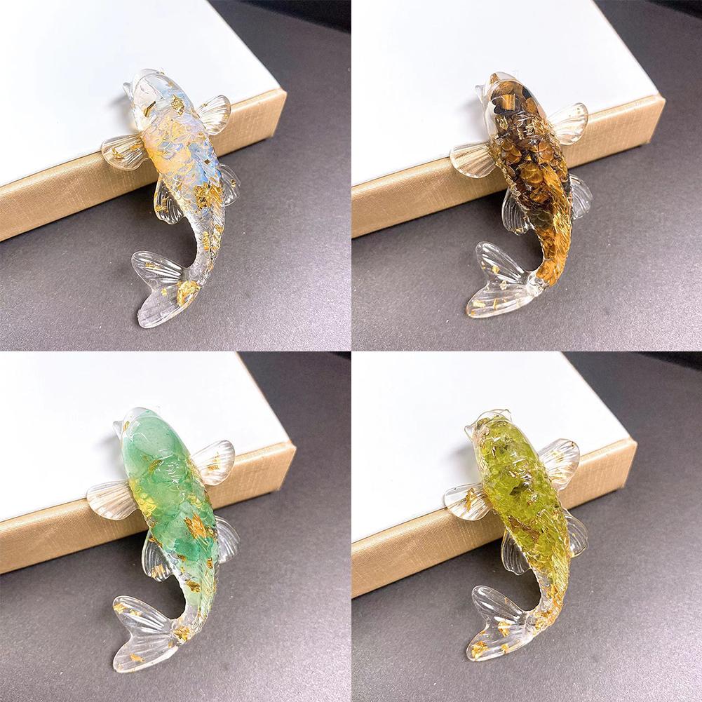 Charming Fish Ornament for Car and Home Decor Crafted from Natural For Crystal