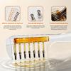 Portable Transparent Scalp Liquid Guide Comb, Built‑in Reservoir Metal Rolling Teeth for Hair Growth & Beard Oil Home Salon Tool
