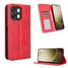 Flip-Hülle für OPPO A6 / OPPO A6S Ledertasche [Flip Vintage-Leder] Stoßfest Langlebig Retro Handyhülle