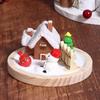 Cute Mini Christmas Snow House Xmas Tree Snowman Scene Ornament Dollhouse Decoration Micro Landscape Ornaments Xmas Gifts