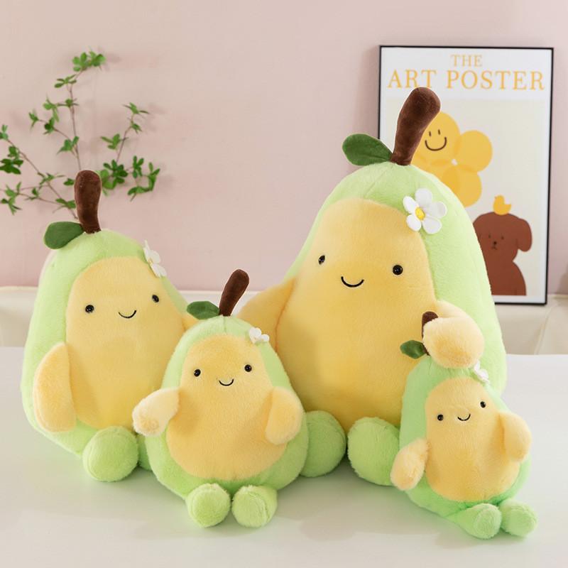 Süßer Cartoon Lächelnder Ausdruck Avocado Plüschtier Kinder Spielzeug Für Mädchen Geschenk
