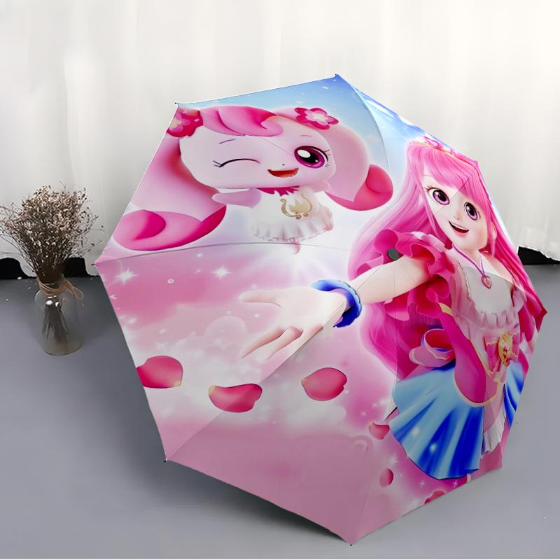 1pc Catch Teenieping Magic Sweethear (3) Umbrella, Sun Protection, And UV Shielding. It Has Eight Sturdy Ribs for Outdoor Use And Perfect Gift