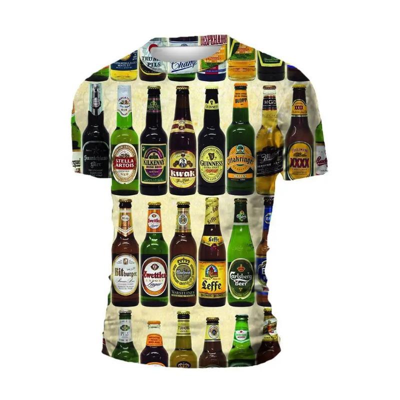 3D Print Badminton Sports T-shirt For Men Summer Short Sleeves Round Neck Funny