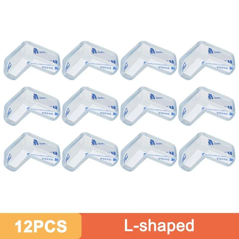 12PCS Baby Safety Silicone Protector Table Corner Edge Protection Cover Electric Socket Protection Children Anticollision Guards