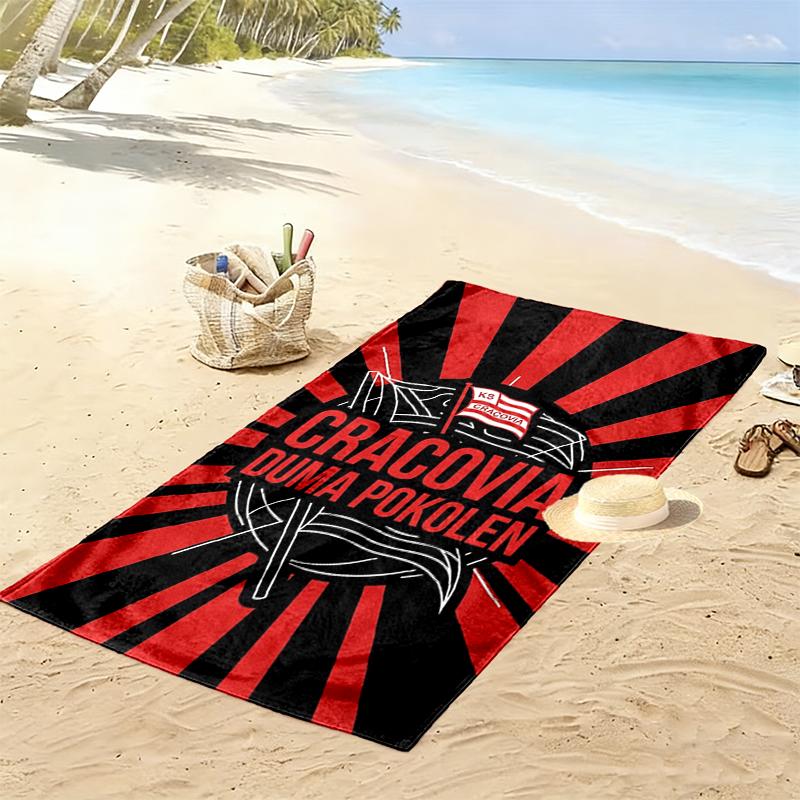 Ks Cracovia Print Beach Towel Large Soft Quick Dry Towel For Beach Camping Swimming