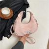 Elegante Leder-Schleifen-Umhängetasche Große Kapazität Einfarbige Crossbody-Tasche Koreanischer Stil Damen-Handtasche Damen