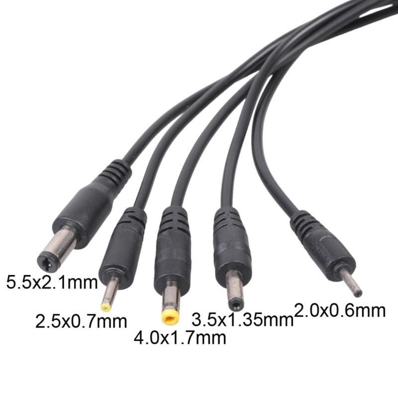 5V USB To 5.5x2.1mm 4.0x1.7mm 2.0x0.6mm 2.5x0.7mm 3.5x1.35mm Charging Cable for Electric Toothbrush Desk Lamp Use